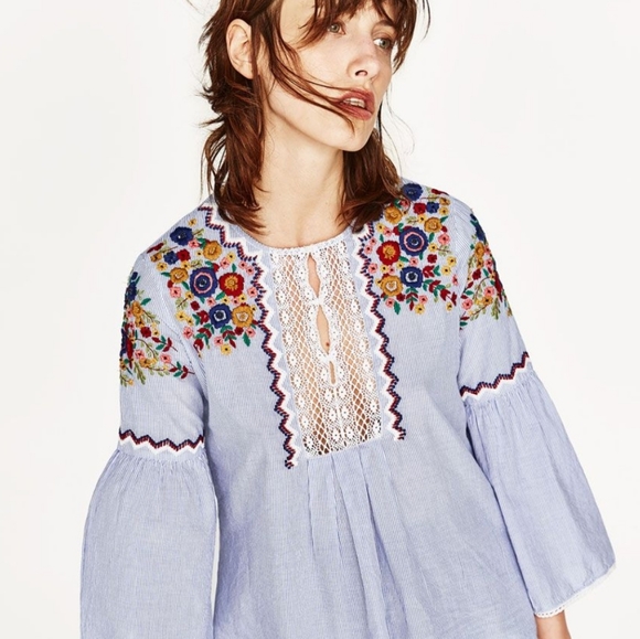 Philosophy Dresses & Skirts - Philosophy Embroidered Dress With Bell Sleeves